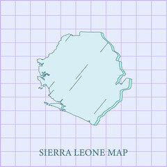 vector regions map of Sierra Leone