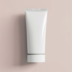 white skincare tube and lotion packing on attractive background generated by AI