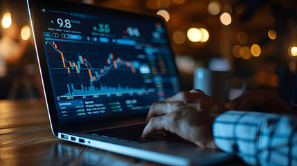 A finance trade manager examines an indication of the stock market.