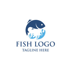 Vector fish logo design template vector illustration with creative idea