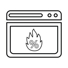 Online Hot Sell Icon Line Vector graphics