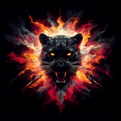 Sleek Panther Silhouette T-Shirt Design