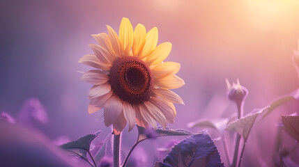A sunflower is a large, annual plant with a single flower head that turns to follow the sun