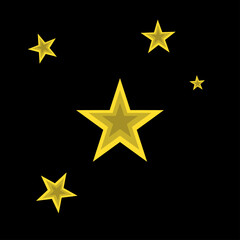 A bunch of yellow stars