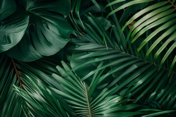 A close up of green leaves with a lush green background