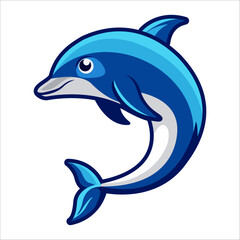 Fototapeta premium logo with the image of a cartoon dolphin1