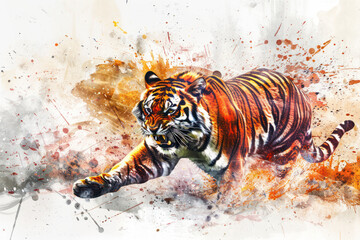 Tiger, Digital Drawing illustration.
