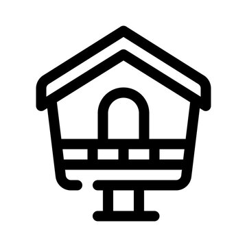 recommend clip art: birdhouse line icon