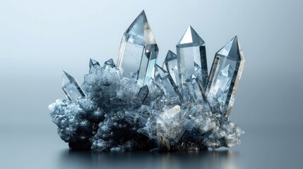 Crystals isolated on transparent background - Generative AI