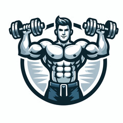 Fitness Bodybuilder vector design man