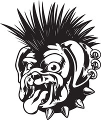 pug dog  hairstyle vector clipart