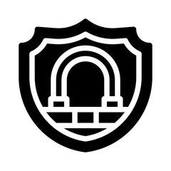 Obraz premium padlock glyph icon