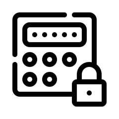 lock line icon