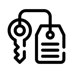 key label line icon