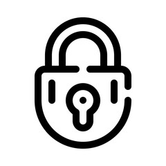 padlock line icon