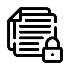 file security line icon