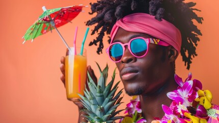 Man with Tropical Summer Vibes
