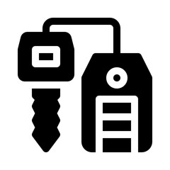 car key glyph icon