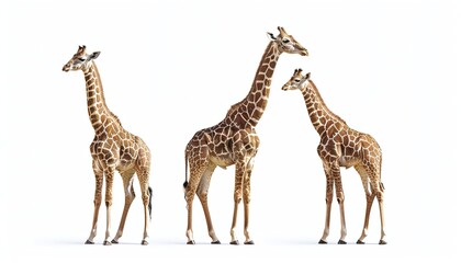 Three Giraffes Standing Together