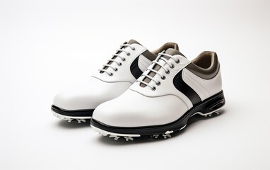 Golf Shoes on White Background