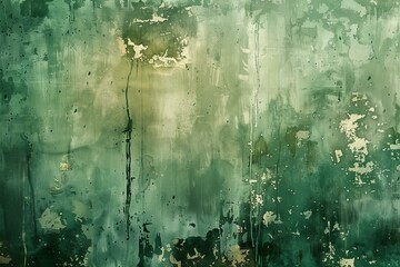 A light, green wallpaper with splatter and texture