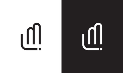 Elegant and Minimalist LM Monogram Logo Design. Modern and Versatile Letter mark for Professional Branding