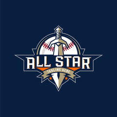 Obraz premium Modern professional baseball template logo design for baseball club