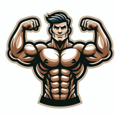 Fitness Bodybuilder vector design man