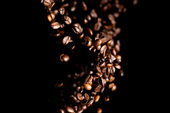 The Art of Extraction: Intriguing Studio Shot of Coffee Beans