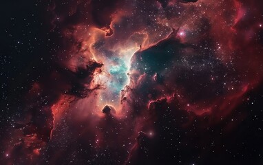 Obraz premium Majestic Nebula in Space