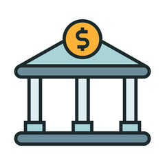 Bank icon. Icons about banking and finance