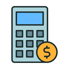Calculator icon. Icons about banking and finance