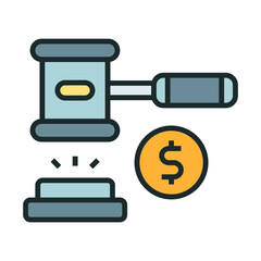 Auction icon. Icons about banking and finance