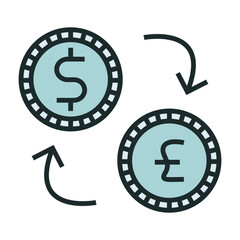 Money exchange icon. Icons about banking and finance