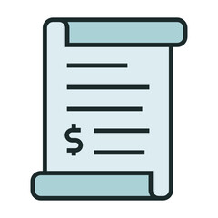 Document icon. Icons about banking and finance