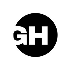 Fototapeta premium GH brand typography monogram