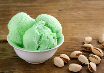 pistachio ice cream balls summer dessert