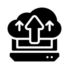 cloud upload glyph icon