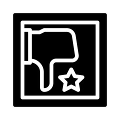 thumbs down glyph icon