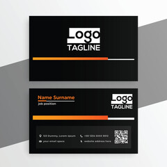 modern black color business card design , visiting card, name card print ready business car design minimal style