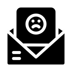 Naklejka premium bad review glyph icon