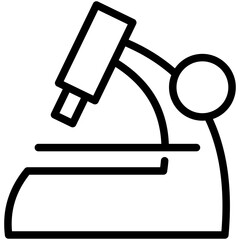 microscope line icon