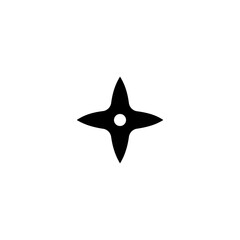 Fototapeta premium Ninja Shuriken Silhouette Vektor