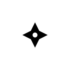 Fototapeta premium Ninja Shuriken Silhouette Vektor