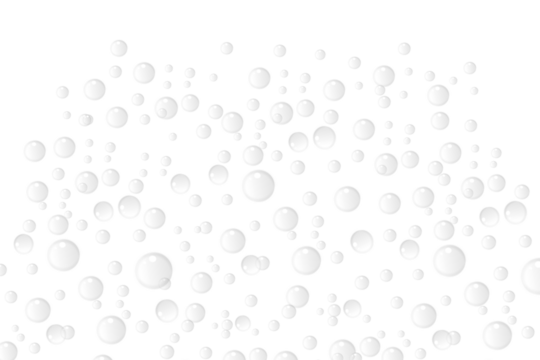 Transparent clean water bubbles isolated on white background. Monochrome underwater air bubbles on transparency background. PNG, Summer design elements - Powered by Adobe
