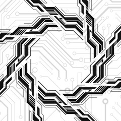 Futuristic technology digital monochrome background