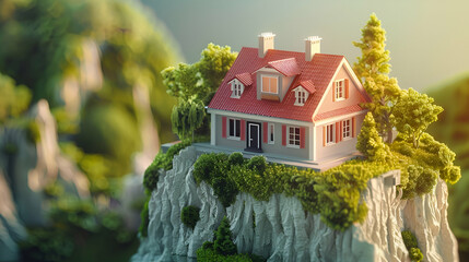 small house on the hill - Powered by Adobe