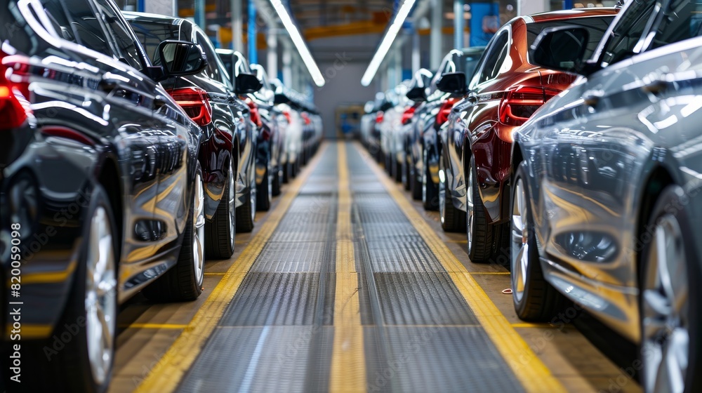 Poster experience cuttingedge technology and efficient production at a modern automobile manufacturing plan
