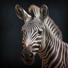 Naklejka premium zebra close up