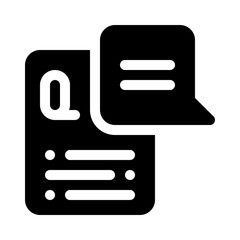 question glyph icon